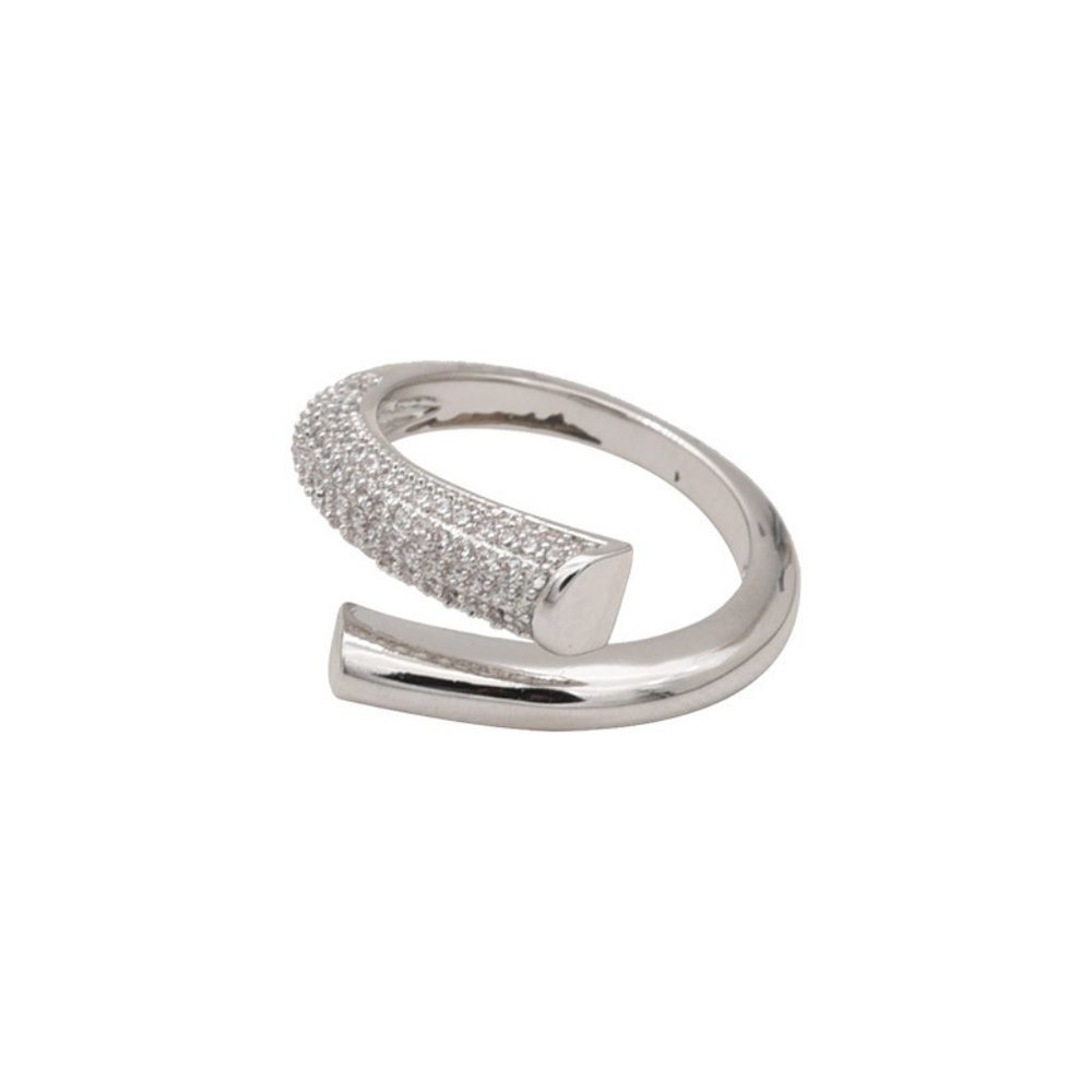 *NEW 925 Sterling Silver Diamond Adjustable Ring 4 - Picture 7 of 7